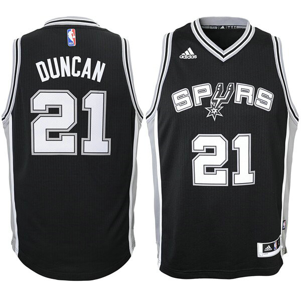 Camiseta Tim Duncan 21 San Antonio Spurs Swingman Negro Nino